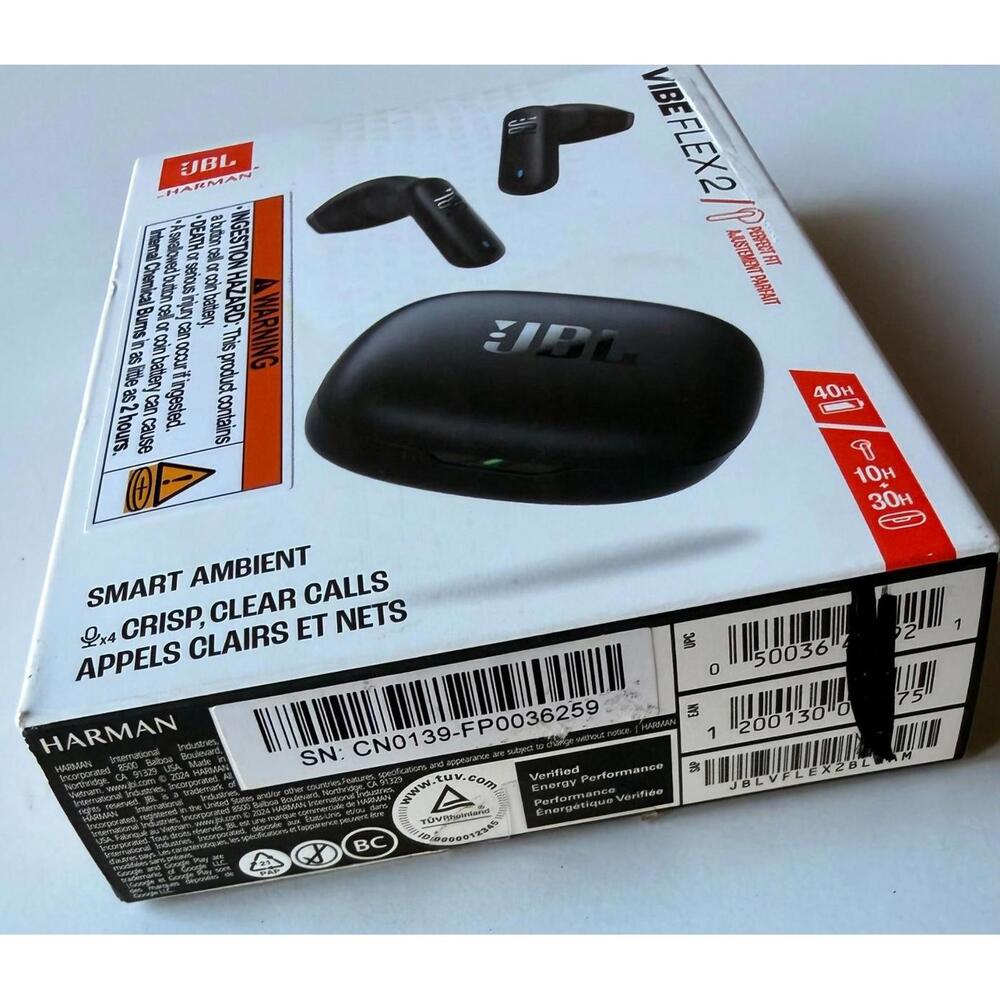 JBL VIBEFLEX 2 True Wireless In-Ear Earbuds IP54 Waterproof Noise Cancelling